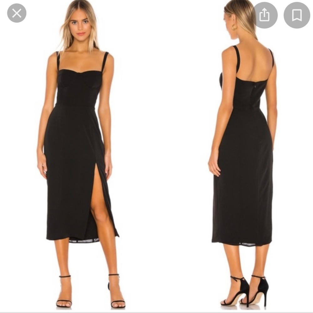 Ariella bustier midi dress by Capulet in black